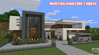 Modern House Map for Minecraft poster