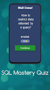 SQL MASTERY QUIZ скриншот 7