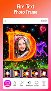 Fire Text Photo Frame Cartaz