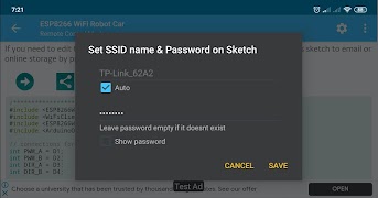برنامه‌نما ESP8266 WiFi Robot Car عکس از صفحه