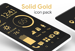 برنامه‌نما Solid Gold Pro - Icon Pack عکس از صفحه