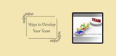 Poster Ways to Develop Your Team