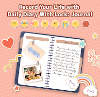 Daily Diary With Lock: Journal poster