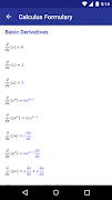 برنامه‌نما Calculus Formulary عکس از صفحه