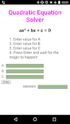 Quadratic Solver plakat