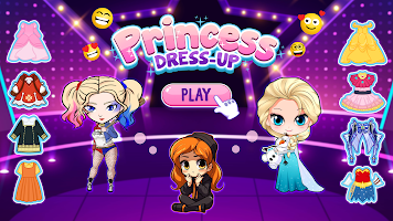 Princess Dress-Up and Coloring โปสเตอร์