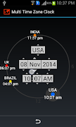 Multi Time Zone Clock ảnh chụp màn hình 1