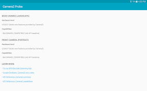 برنامه‌نما Camera2 Probe for Android 5.0+ عکس از صفحه