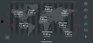 برنامه‌نما map:clock - World Map & Clock عکس از صفحه