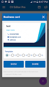 برنامه‌نما CV Editor Pro (Resume) عکس از صفحه