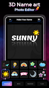 برنامه‌نما 3D Name Art - Text Art Maker عکس از صفحه
