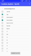 Combine playlists - Spotify اسکرین شاٹ 5