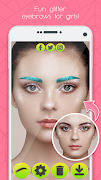 برنامه‌نما Eyebrow Makeup Photo Editor – Selfie Camera عکس از صفحه