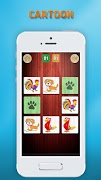 Animals memory matching game poster
