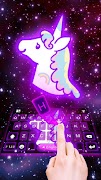 Galaxy Unicorn Keyboard Theme screenshot 2