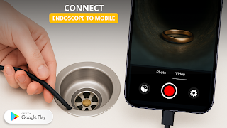 USB Endoscope camera الملصق