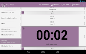 7 Schermata Yoga Timer