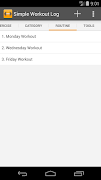 Simple Workout Log PRO Key تصوير الشاشة 3