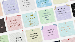 Cute Note Widget Plakat