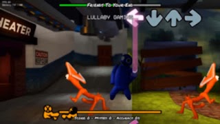 FNF Orange Rainbow Friends Mod poster