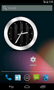 Silver Black Clock Widget 海报