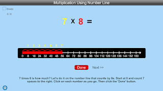 Multiplication Using Number Line Lite version स्क्रीनशॉट 2