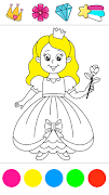 Glitter Princess Coloring Book screenshot 2