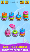 Donut Hoop Stack 3d Color Sort poster