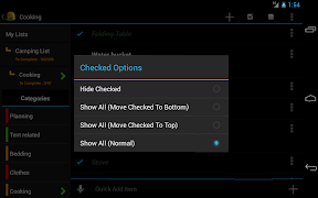 برنامهنما Camping Checklist عکس از صفحه