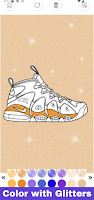 Sneakers Coloring Book Glitter Cartaz
