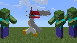 4 Schermata chainsaw man minecraft Addon