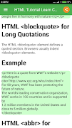 HTML Tutorial Code Tags CSS ภาพหน้าจอ 4
