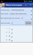 Harmonogram pracy Screenshot 6