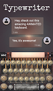 Typewriter Animated Keyboard تصوير الشاشة 2
