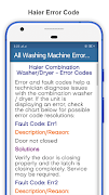 All Washing Machine Error Code تصوير الشاشة 4