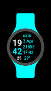 Five Big Text Watch Face 스크린샷 3