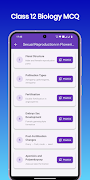 Class 12 Biology MCQ Ekran Görüntüsü 1