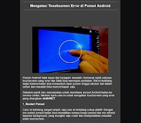resolve the touchscreen error poster