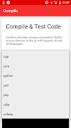 برنامه‌نما Compilo - Compile / Test code عکس از صفحه