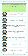 Sim Puk Code guide الملصق
