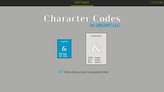 Codes de Caractères capture d'écran 4