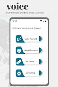 Voice Screen Lock : Voice Lock اسکرین شاٹ 1