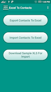 Export Import Excel Contacts 海报