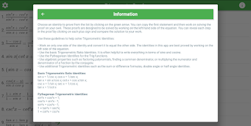 Trigonometry Identities Proofs Screenshot 1