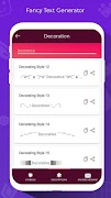 برنامه‌نما Fancy Text Styles Generator عکس از صفحه