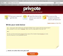Privnote постер