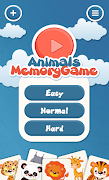 Animals memory game for kids پوسٹر