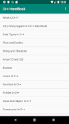 C++ HandBook تصوير الشاشة 1