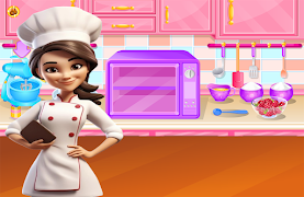 game cooking cake raspberry ポスター