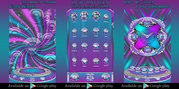 Light Pattern Clock Widget স্ক্রিনশট 2